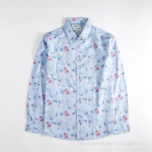 Comfortable Men's Long Sleeve Floral Printed Casual Shirt